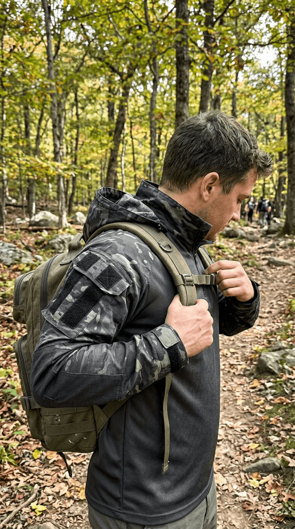 Trail ready, pack on